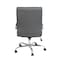 Flash Furniture Mid-Back Gray/Chrome LeatherSoft Executive Swivel Chair GO-2286M-GR-GG - alternate 6